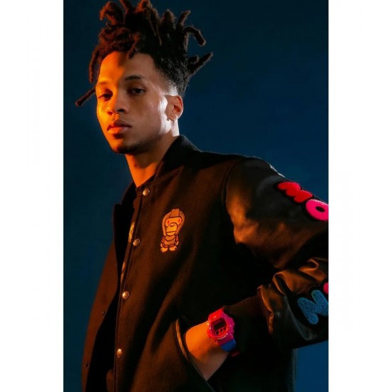Men’s X Kid Cudi Moon Man Letterman Jacket Men’s X Kid Cudi Moon Man Letterman Jacket
