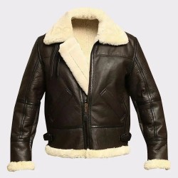 Mens Aviator B3 Bomber Sheepskin Jacket