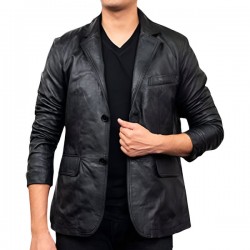 Mens Black Leather Blazer Mens Black Leather Blazer