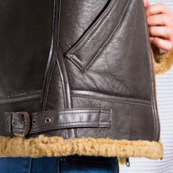 Men’s Brown RAF WWII Aviator Vintage Real Shearling Sheepskin Flying Leather Jacket Men’s Brown RAF WWII Aviator Vintage Real Shearling Sheepskin Flying Leather Jacket
