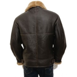 Men’s Brown RAF Aviator Vintage Real Shearling Sheepskin Flying Leather Jacket Men’s Brown RAF Aviator Vintage Real Shearling Sheepskin Flying Leather Jacket