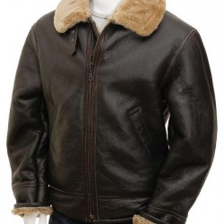 Men’s Brown RAF Aviator Vintage Real Shearling Sheepskin Flying Leather Jacket Men’s Brown RAF Aviator Vintage Real Shearling Sheepskin Flying Leather Jacket