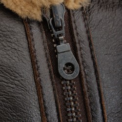 Men’s Brown RAF Aviator Vintage Real Shearling Sheepskin Flying Leather Jacket Men’s Brown RAF Aviator Vintage Real Shearling Sheepskin Flying Leather Jacket