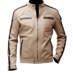 Mens Brown Stripped Beige Jacket Mens Brown Stripped Beige Jacket