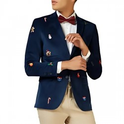 Mens Christmas Blue Blazer Mens Christmas Blue Blazer