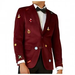 Mens Christmas Burgundy Blazer Mens Christmas Burgundy Blazer