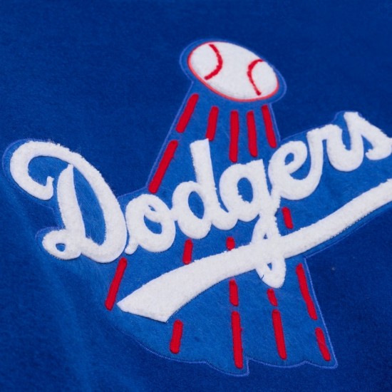 Men's LA Dodgers M&N Royal Off Day Cooperstown-style Varsity Jacket Men's LA Dodgers M&N Royal Off Day Cooperstown-style Varsity Jacket