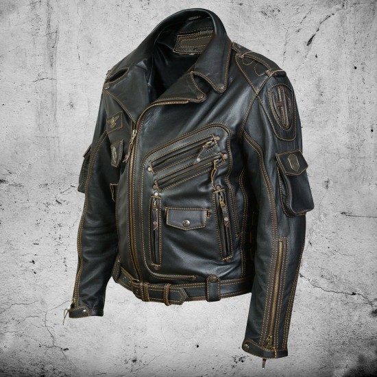 Men's Premium Leather Motorcycle Jacket | JacketsThreads