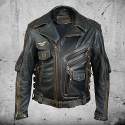 Men's Premium Cowhide Leather Motorcycle Jacket  Men's Premium Cowhide Leather Motorcycle Jacket