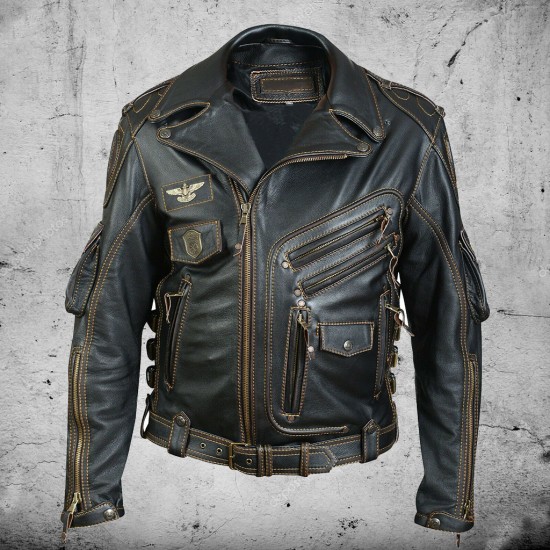 Men's Premium Leather Motorcycle Jacket | JacketsThreads