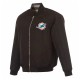 Miami Dolphins Black/Gray Full-Zip Reversible Flight Jacket