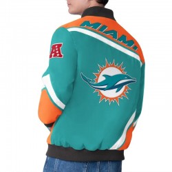 Miami Dolphins Maximum Racing Aqua Jacket