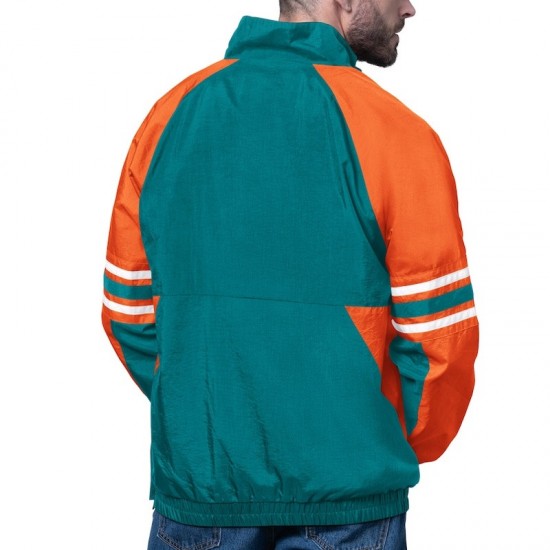 Miami Dolphins Prospect Aqua Jacket - Half-Zip Pullover Miami Dolphins Prospect Aqua Jacket - Half-Zip Pullover