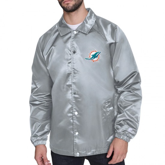 Miami Dolphins Retro Logo Coaches Jacket Miami Dolphins Retro Logo Coaches Jacket