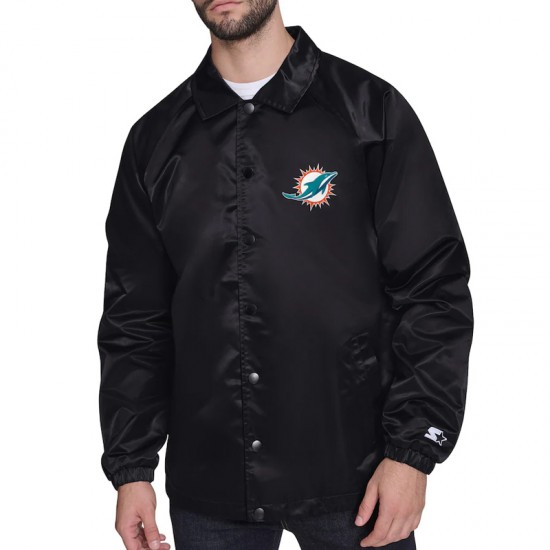 Miami Dolphins Retro Logo Coaches Jacket Miami Dolphins Retro Logo Coaches Jacket