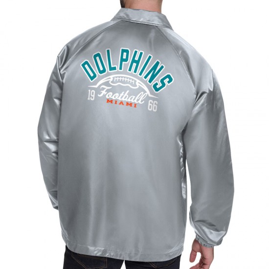 Miami Dolphins Retro Logo Coaches Jacket Miami Dolphins Retro Logo Coaches Jacket