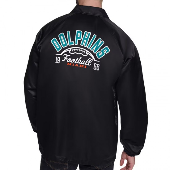 Miami Dolphins Retro Logo Coaches Jacket Miami Dolphins Retro Logo Coaches Jacket
