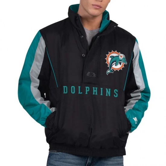Miami Dolphins Thursday Night Gridiron Half-Zip Jacket Miami Dolphins Thursday Night Gridiron Half-Zip Jacket