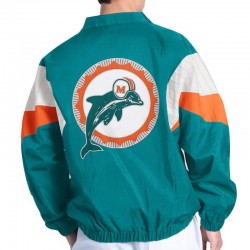 Miami Dolphins Yard Line Aqua Full-Zip Jacket