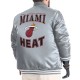 Miami Heat Adaptive Bold Logo Varsity Satin Jacket