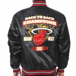 Miami Heat Back-to-Back Finals Champions Satin Jacket