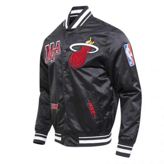 Miami Heat Best of Classic Rib Satin Jacket Miami Heat Best of Classic Rib Satin Jacket