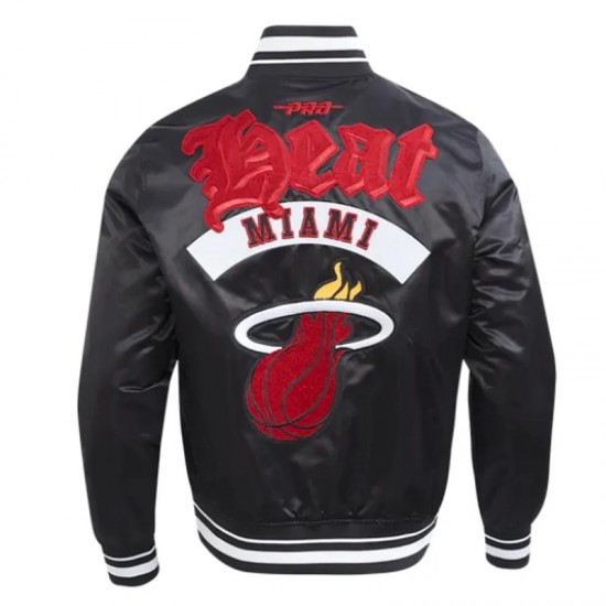 Miami Heat Best of Classic Rib Satin Jacket Miami Heat Best of Classic Rib Satin Jacket