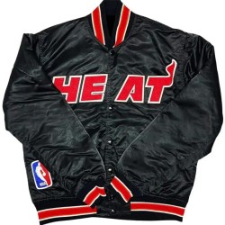 Miami Heat Satin Black Jacket