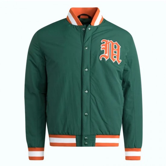 Miami Hurricanes Green Coaches Dugout Jacket Miami Hurricanes Green Coaches Dugout Jacket