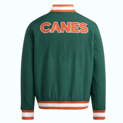 Miami Hurricanes Green Coaches Dugout Jacket