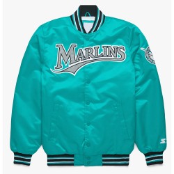 Miami Marlins Classic Teal Satin Jacket