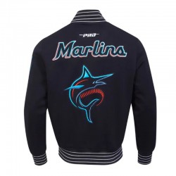 Miami Marlins Current Logo Game Day Black Jacket