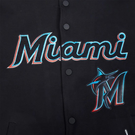 Miami Marlins Current Logo Game Day Black Jacket