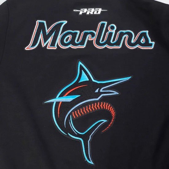 Miami Marlins Current Logo Game Day Black Jacket