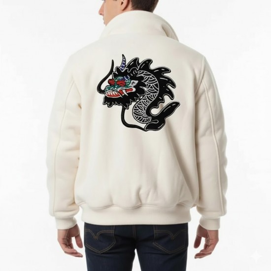 Michael Peters Beat It Dragon White Jacket