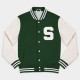 Michigan State Spartans Green and Off White Varsity Jacket
