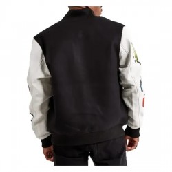 Mills Monopoly Black Wool Varsity Jacket
