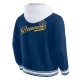 Milwaukee Brewers Navy Cotton Hooded Jacket Milwaukee Brewers Navy Cotton Hooded Jacket