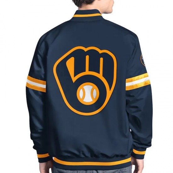Milwaukee Brewers Scout MLB Starter Full-Snap Jacket Milwaukee Brewers Scout MLB Starter Full-Snap Jacket