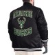 Milwaukee Bucks Adaptive Bold Logo Varsity Satin Jacket