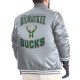 Milwaukee Bucks Adaptive Bold Logo Varsity Satin Jacket