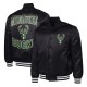 Milwaukee Bucks Adaptive Bold Logo Varsity Satin Jacket