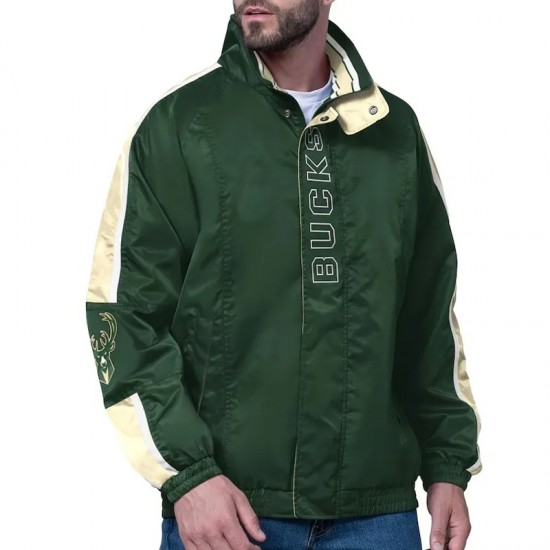 Milwaukee Bucks Freestyle Green Lightweight Full-Zip Jacket