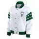 Milwaukee Bucks Snap Front White Fleece Jacket