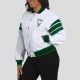 Milwaukee Bucks Snap Front White Fleece Jacket