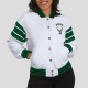 Milwaukee Bucks Snap Front White Fleece Jacket