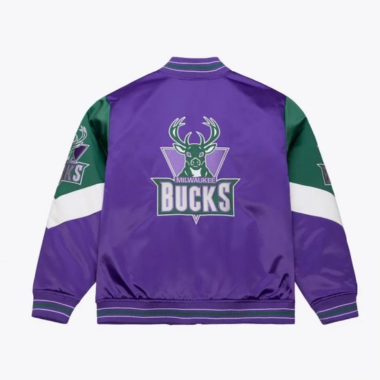 Milwaukee Bucks Throw It Back Heavyweight Satin Jacket