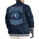 Minnesota Timberwolves Adaptive Bold Logo Varsity Satin Jacket Minnesota Timberwolves Adaptive Bold Logo Varsity Satin Jacket