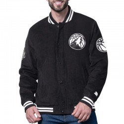 Minnesota Timberwolves Blackout Corduroy Varsity Jacket