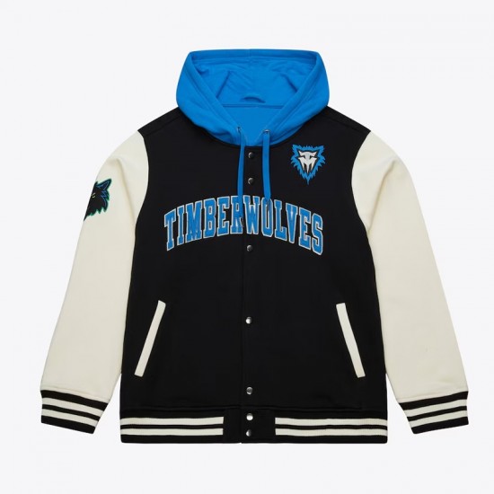 Minnesota Timberwolves Courtside Varsity Fleece Jacket Minnesota Timberwolves Courtside Varsity Fleece Jacket